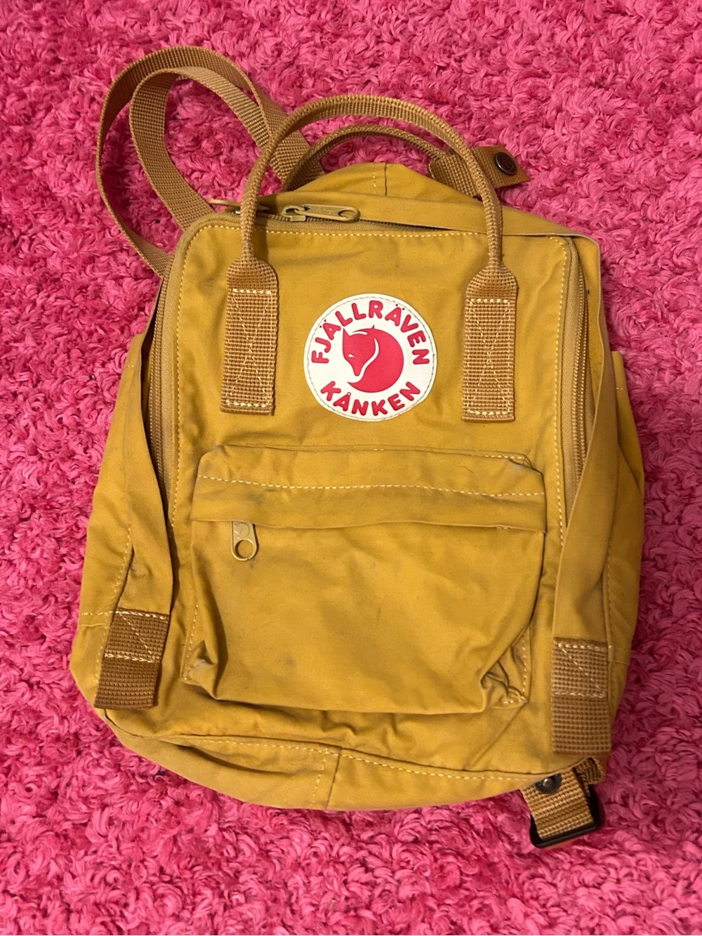 Mini Backpack in Mustard Yellow